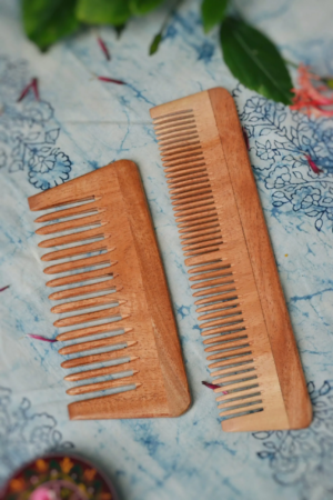 Almitra Sustainables Neem Comb Pack of 2 (Small & Large)